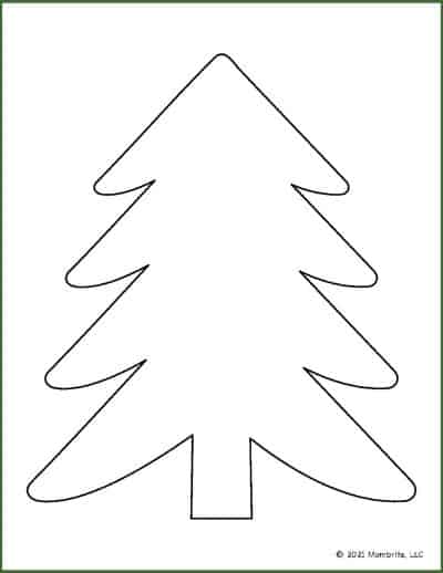 Free Printable Christmas Tree Templates Classic Xmas Tree Shape
