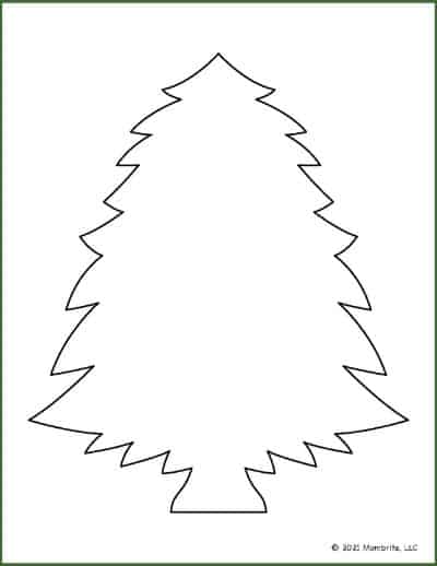 Free Printable Christmas Tree Templates Fir Christmas Tree Template Large
