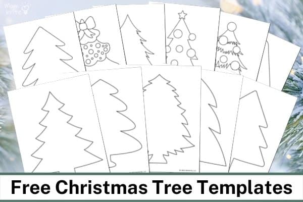 Free Printable Christmas Tree Templates Mockup