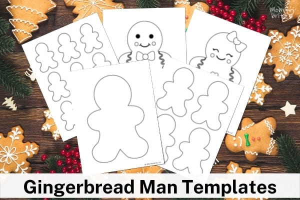 Free Printable Gingerbread Man Templates and Coloring Pages Gingerbread Man Templates Mockup