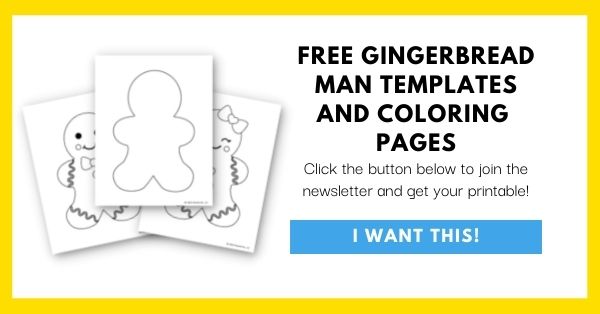 Gingerbread Man Templates and COLORING PAGES Email List Opt-In