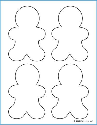 Free Printable Gingerbread Man Templates and Coloring Pages Medium Gingerbread Man Template