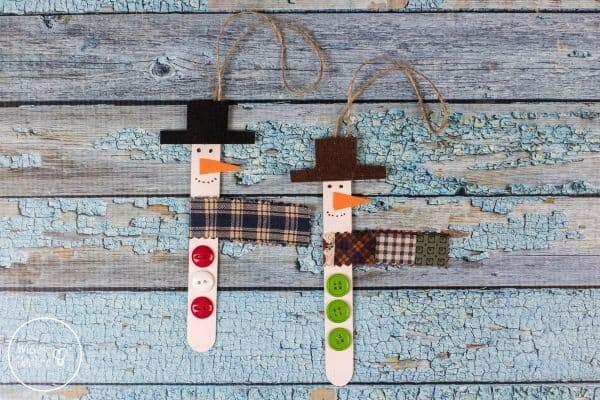 Popsicle Stick Snowman Crafts