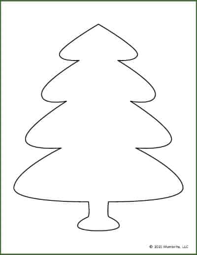 Rounded Christmas Tree Template