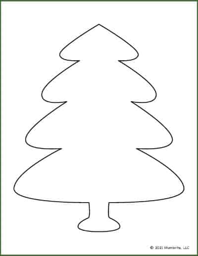 Free Printable Christmas Tree Templates Rounded Christmas Tree Template