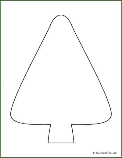 Free Printable Christmas Tree Templates Simple Christmas Tree Craft Pattern