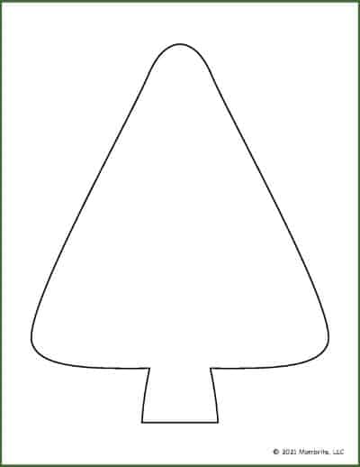 Simple Christmas Tree Craft Pattern