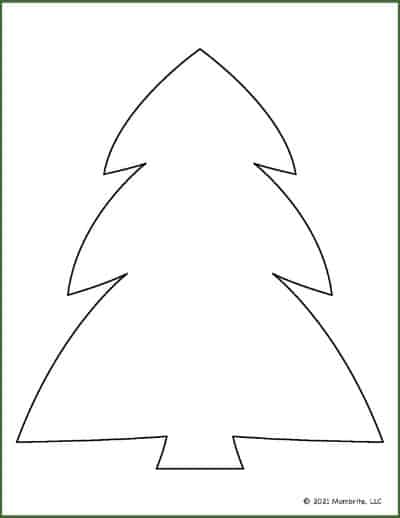 Free Printable Christmas Tree Templates Simple Christmas Tree Outline