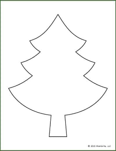 Free Printable Christmas Tree Templates Simple Christmas Tree Template