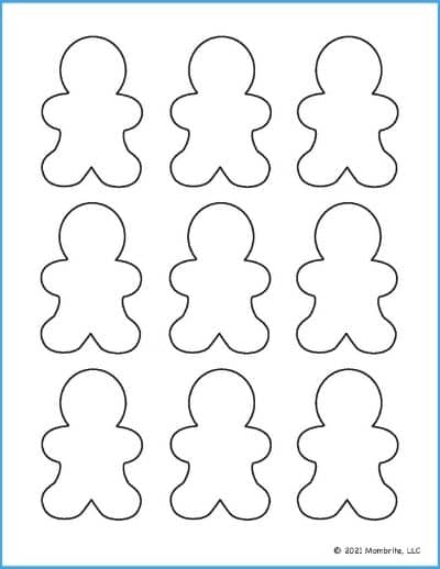 Free Printable Gingerbread Man Templates and Coloring Pages Small Gingerbread Man Template