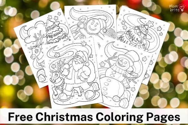 Free Printable Christmas Coloring Pages Mockup