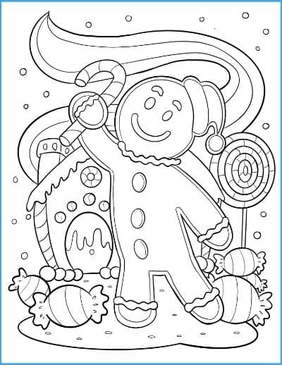 Christmas Coloring Pages for Kids and Adults Downloadable Unique