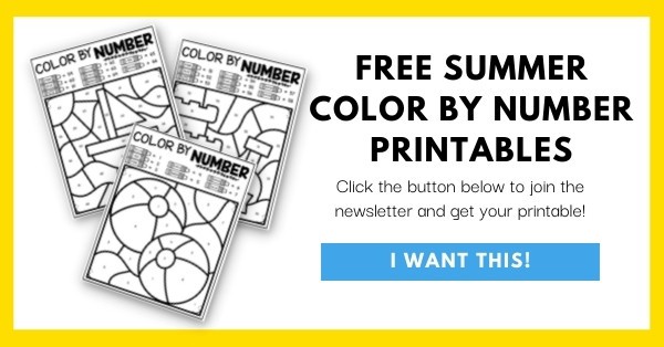 Free Summer Color by Number Printables Email Opt-In