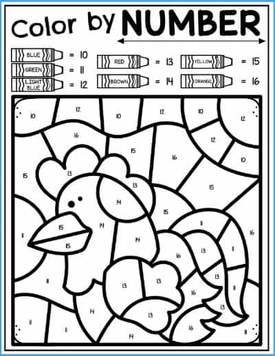 Free Farm Color By Number Printable Online Social Shop