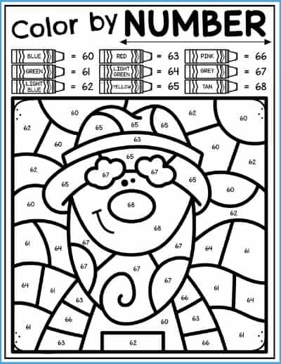 Free Farm Color By Number Printable Farmer Color by Number Printable Mockup