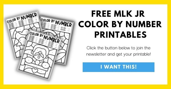Free Martin Luther King Jr. Day Color By Number Printables