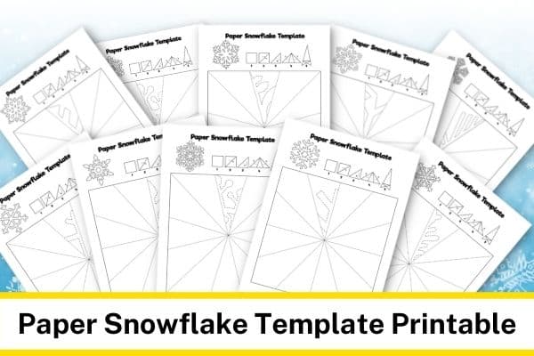 Printable Paper Snowflake Template, Winter Activities