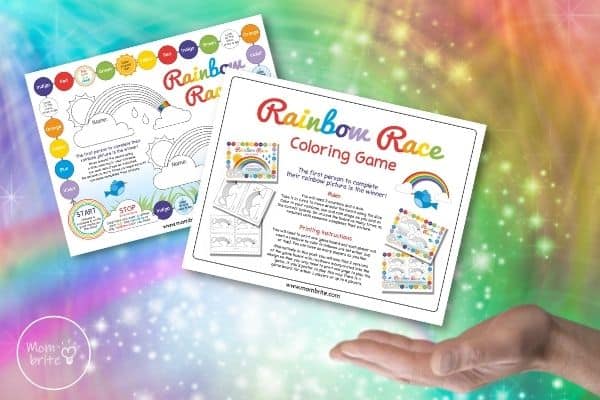 Rainbow Race Coloring Game Free Printable