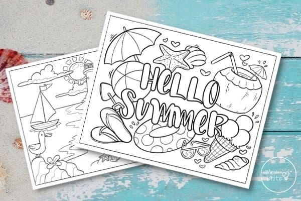 Free printable summer coloring pages for preschoolers
