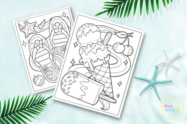 Summer coloring pages for kids free printable