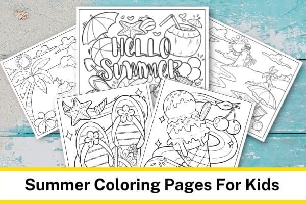 Free printable summer coloring pages for kids