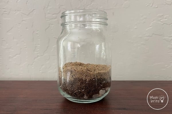Worm Jar Science Experiment Add Soil and Sand