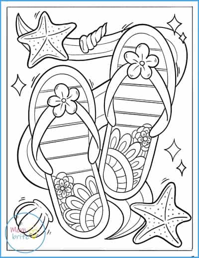 Free Printable Summer Coloring Pages For Kids Flip Flop Coloring Page