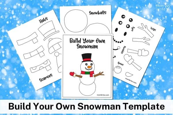 Build A Snowman Craft (With Free Printable Template) - Fox Farm Home