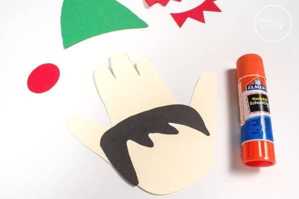 Elf Handprint Craft Glue Hair