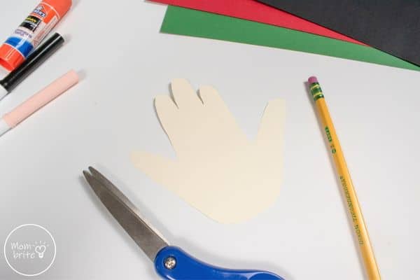 Elf Handprint Craft Trace Hand