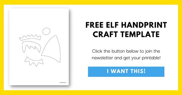 Free Elf Handprint Craft Template