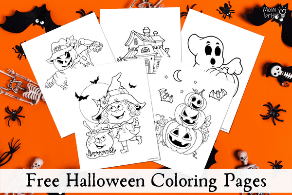 Free Halloween Coloring Pages Mockup