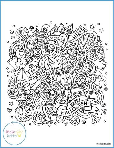 Happy Halloween Coloring Page