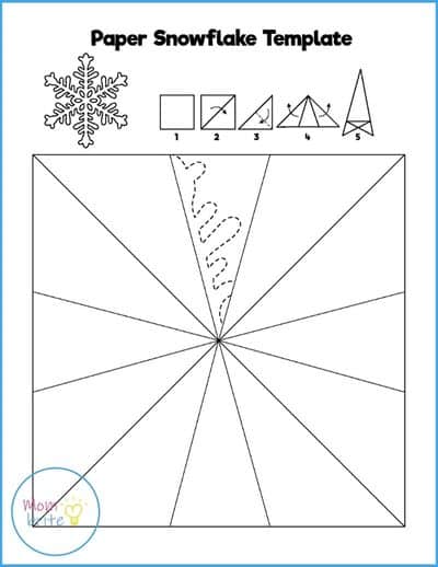 Paper Cutting Snowflake Template