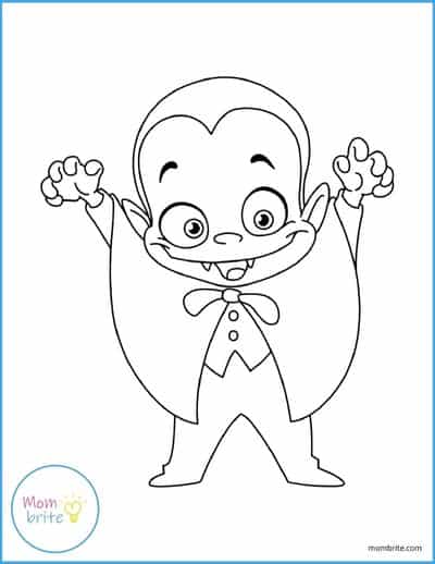 Vampire Coloring Sheet