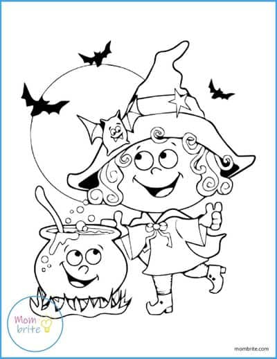 Printable Halloween Coloring Book, Teaching