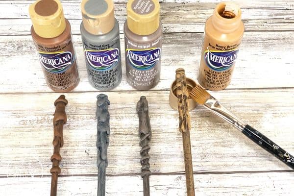 Harry Potter Wand Craft Highlighting with Paint