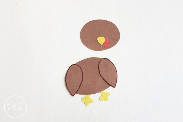 Turkey Bookmark Craft Beak and Wings