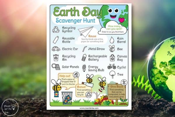 Earth Day Scavenger Hunt for Kids