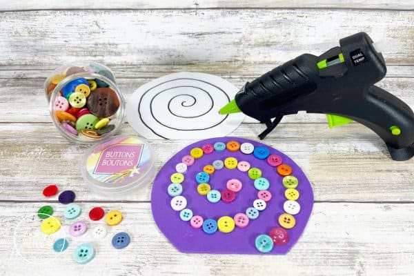 Button Snail Craft Glue Buttons