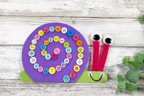 Button Snail Craft for Kids