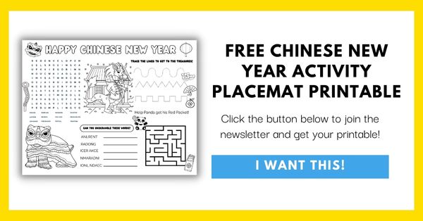 Chinese New Year Activity Placemat Lead Magnet