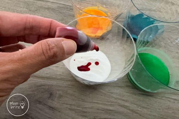 Add Food Coloring to Baking Soda