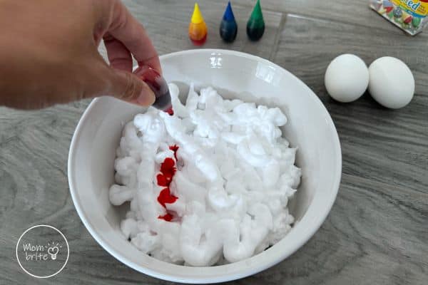 Add Food Coloring to Shaving Cream