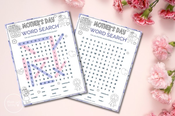 Free Mother's Day Word Search Printable