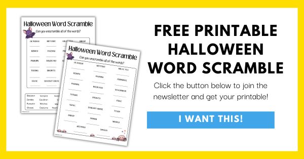 Free Halloween Word Scramble Game Opt-In