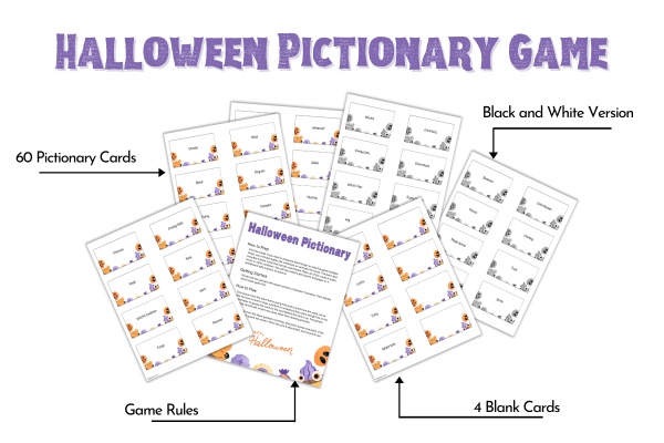 Halloween Pictionary Game Mockup