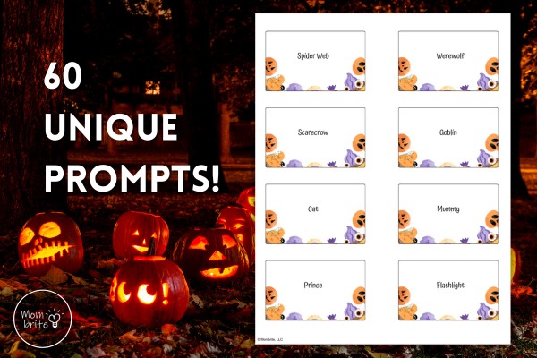 Halloween Pictionary Printable Game Mockup Cards