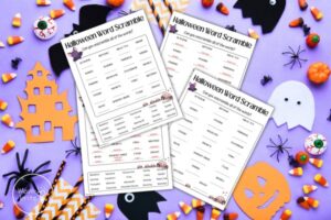 Halloween Word Scramble Game Printable