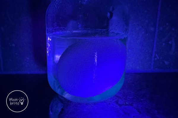 Ghost Egg in Mason Jar Under UV Light